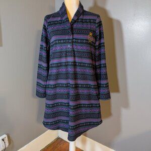 Lauren Ralph Lauren Fleece Purple Nightgown Size M